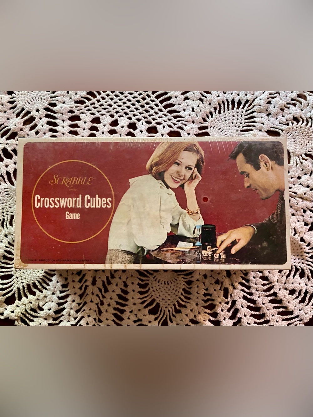Vintage Scrabble Crossword Cube Game